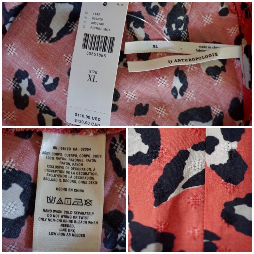 Anthropologie Paracas Leopard Coverup Dress New - Picture 11 of 11